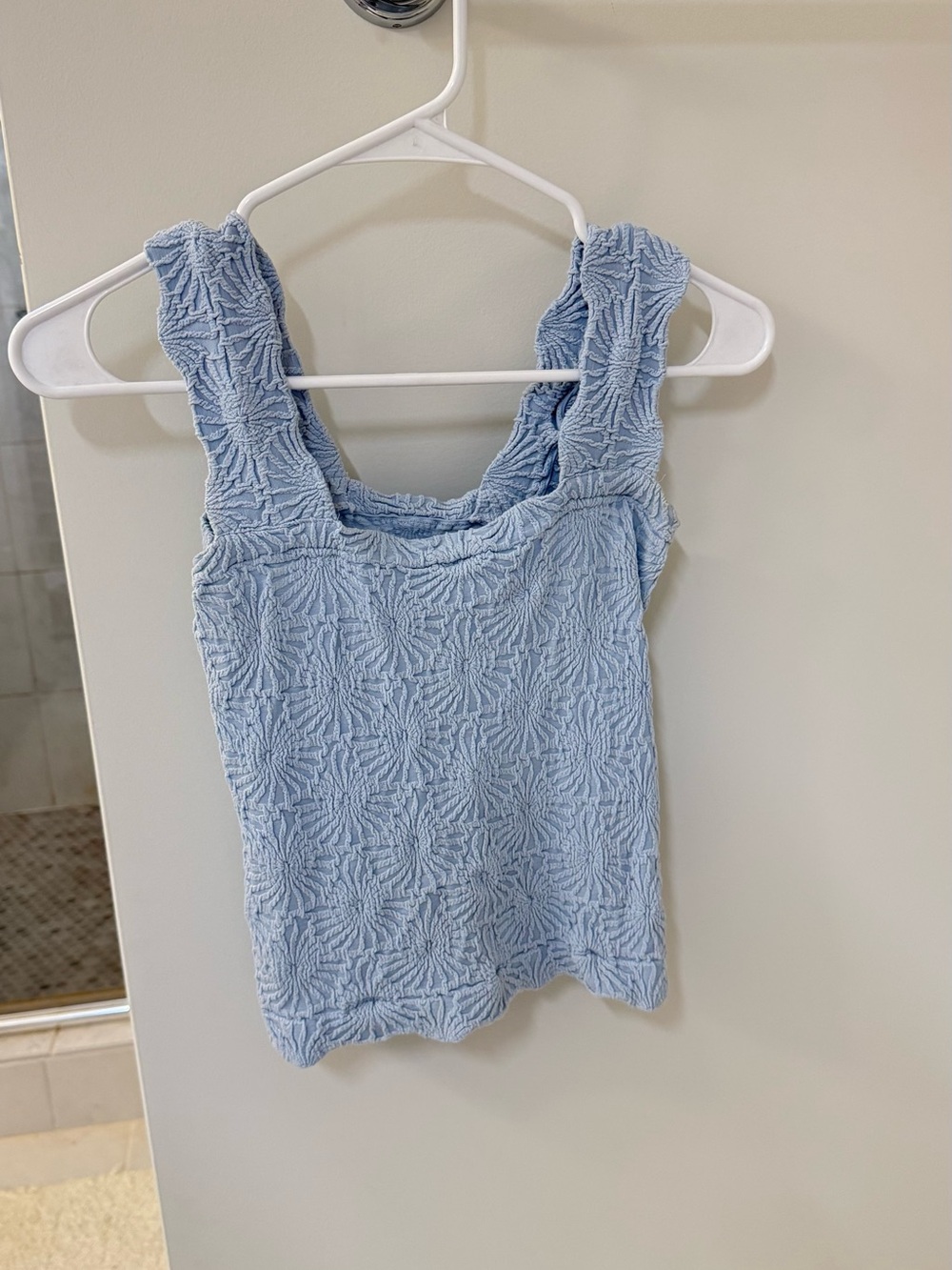 Source Unknown Light Blue Textured Tank Top - Women